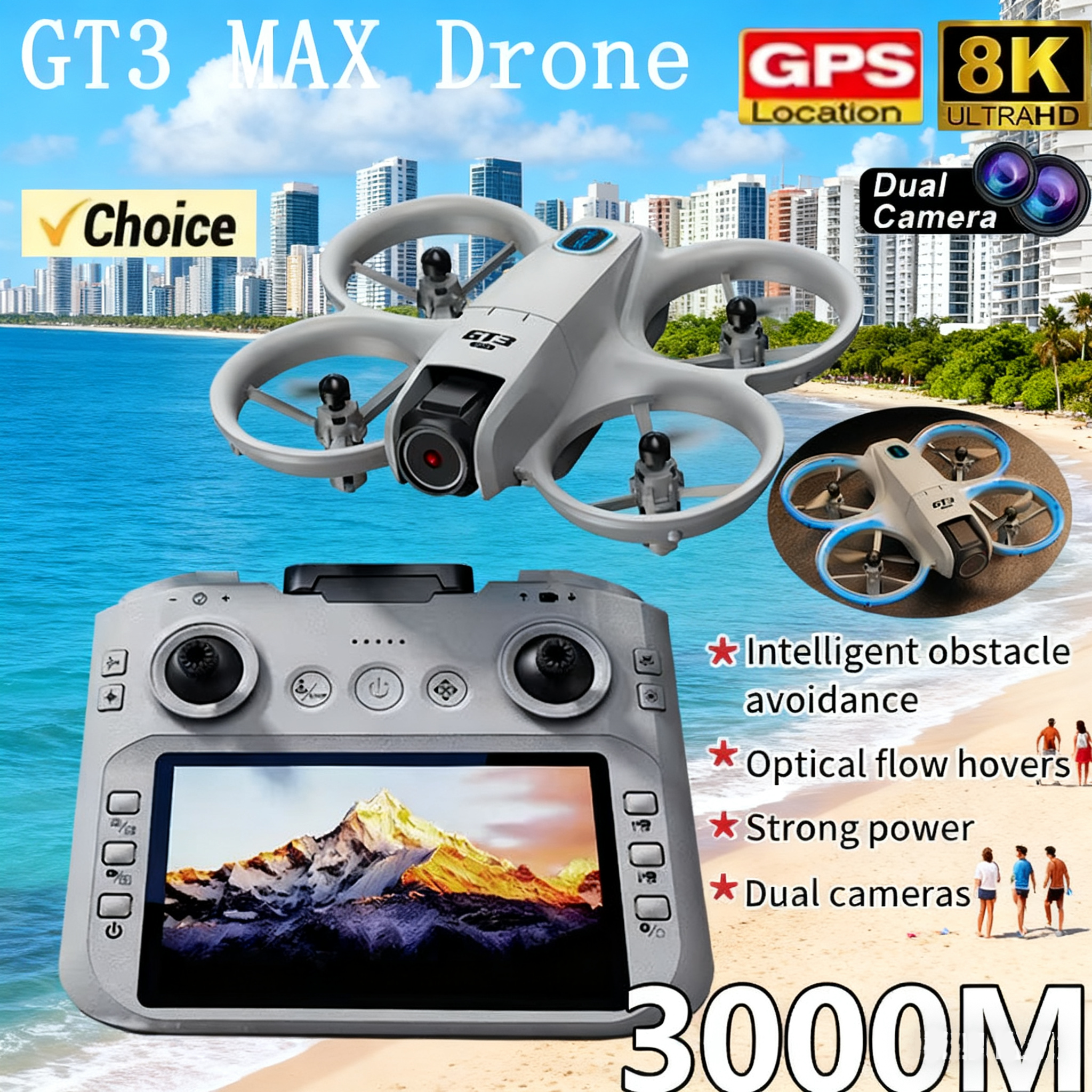 NEW GT3 Drone with HD Dual Cam - Drone Racing Camera review and price